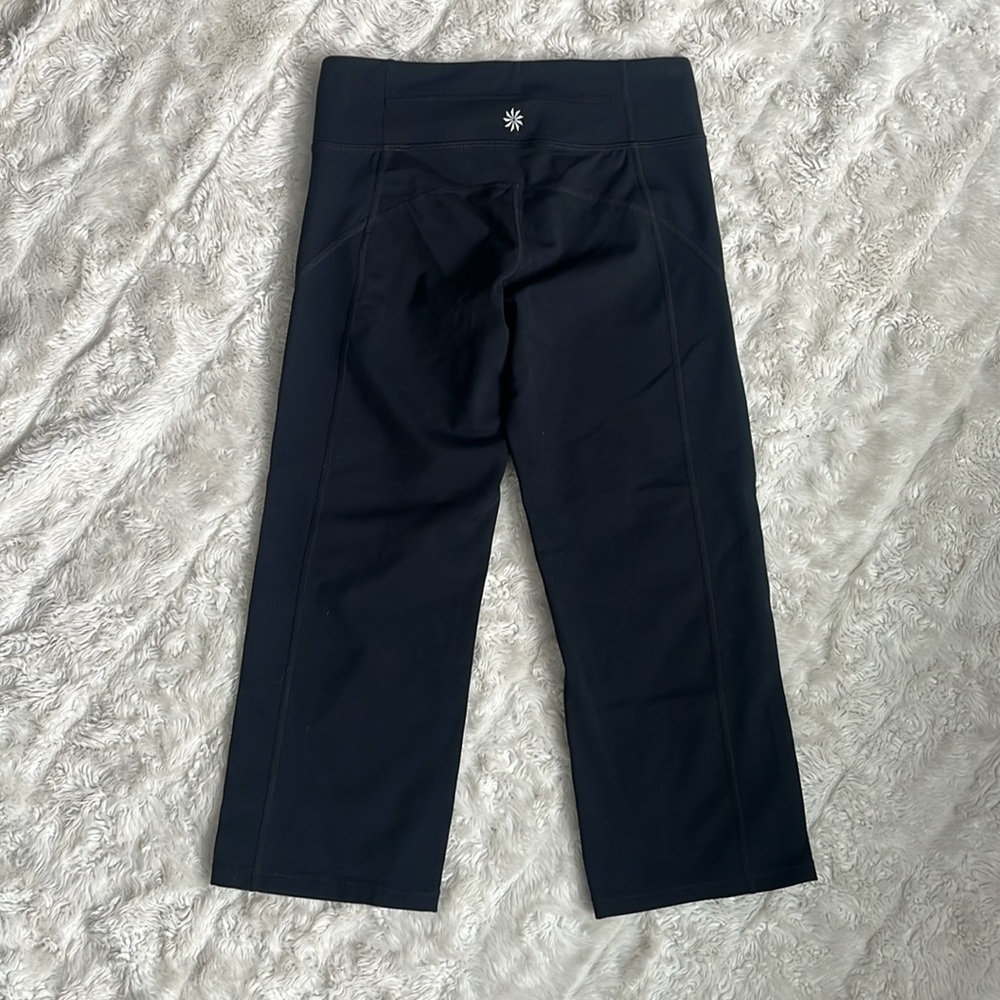 Athleta Black Cropped wide leg Leggings yoga woman’s size small - Picture 4 of 6